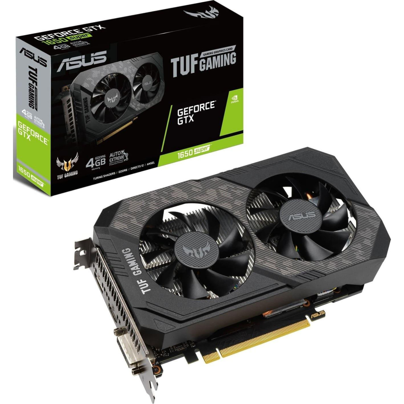 Видеокарта ASUS GTX 1650 Super 4Gb TUF Gaming (TUF-GTX1650S-4G-GAMING) (GDDR6, 128 bit, PCI-E v3.0) Б/у