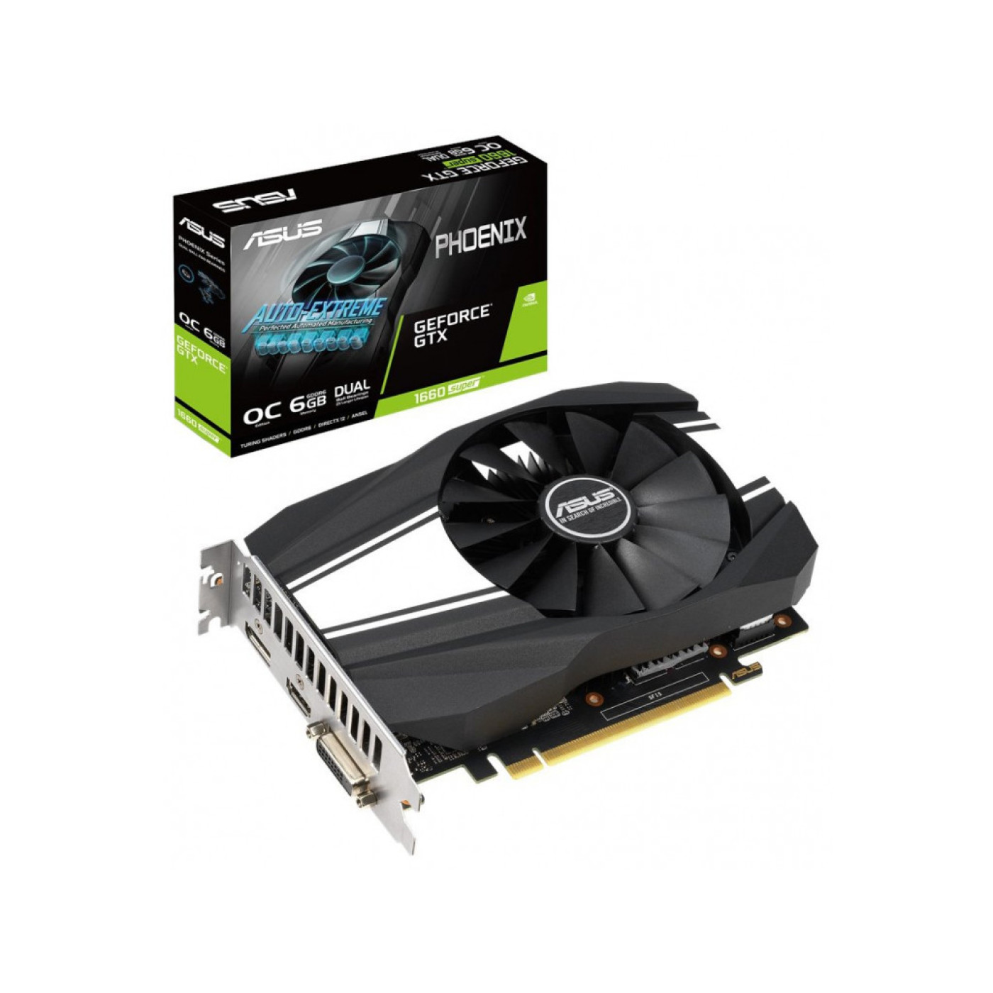 Відеокарта ASUS GTX 1660 6Gb Super Phoenix OC (PH-GTX1660S-O6G) (GDDR6, 192 bit, PCI-E 3.0 x16) Б/в