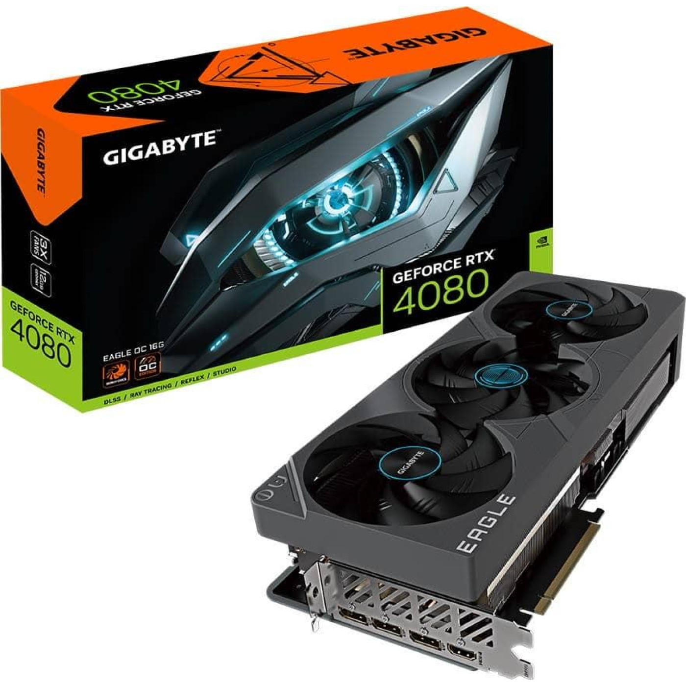 Відеокарта Gigabyte RTX 4080 16Gb EAGLE OC (GV-N4080EAGLE OC-16GD) (GDDR6X, 256 bit, PCI-E v4.0 x16) Б/в,U1