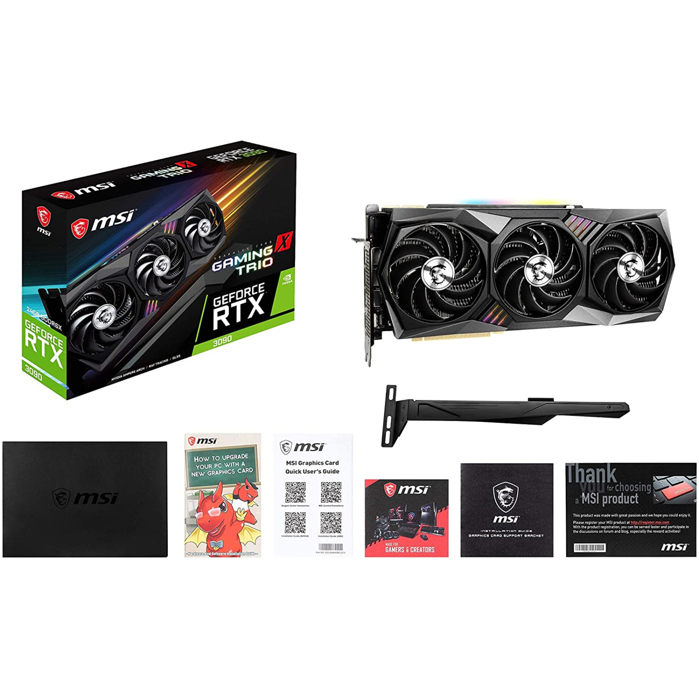 Відеокарта MSI RTX 3090 24Gb Gaming X Trio (GeForce RTX 3090 GAMING X TRIO 24G) (GDDR6X, 384 bit, PCI-E v4.0) Б/в