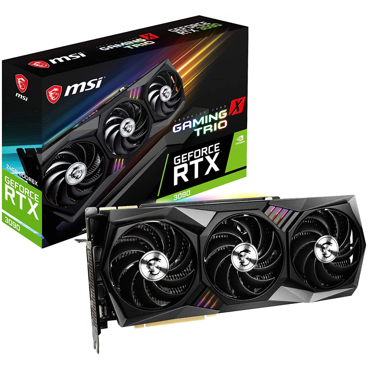 Відеокарта MSI RTX 3090 24Gb Gaming X Trio (GeForce RTX 3090 GAMING X TRIO 24G) (GDDR6X, 384 bit, PCI-E v4.0) Б/в