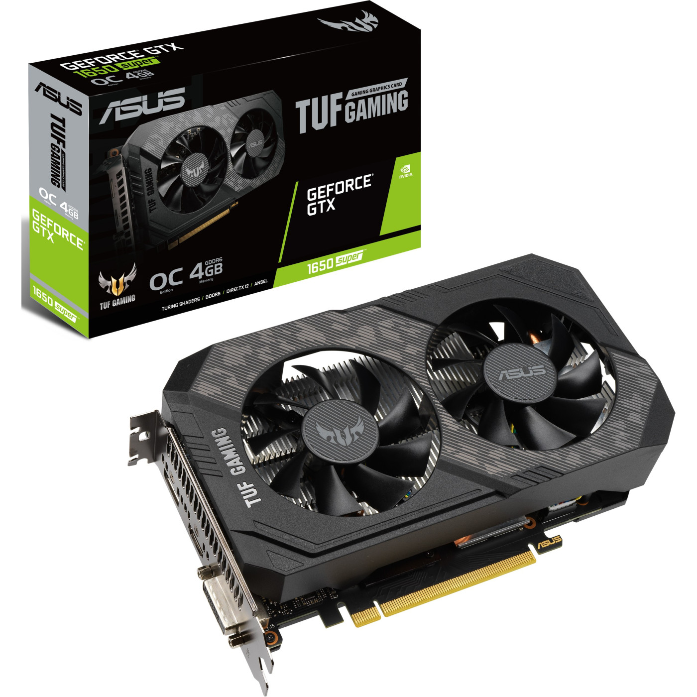 Видеокарта ASUS GTX 1650 Super 4Gb TUF Gaming OC (TUF-GTX1650S-O4G-GAMING) (GDDR6, 128 bit, PCI-E 3.0 x16)