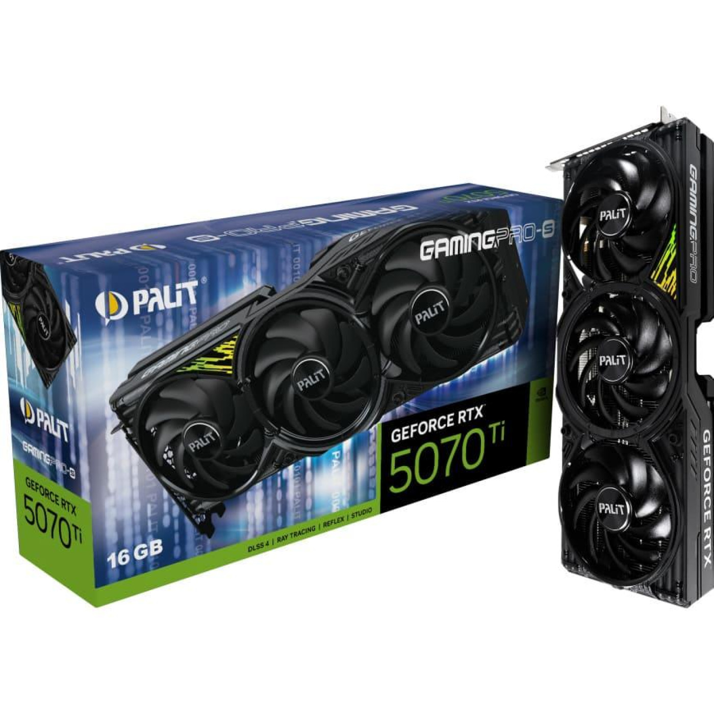 Видеокарта Palit RTX 5070 Ti 16GB GamingPro-S (NE7507T019T2-GB2031U) (GDDR7, 256 bit, PCI-E v5.0 x16)