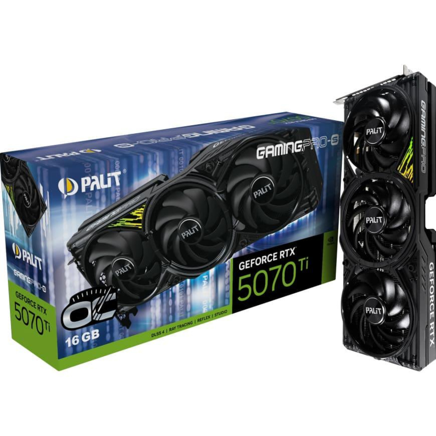 Видеокарта Palit RTX 5070 Ti 16GB GamingPro-S OC (NE7507TS19T2-GB2031U) (GDDR7, 256 bit, PCI-E v5.0 x16) Б/у