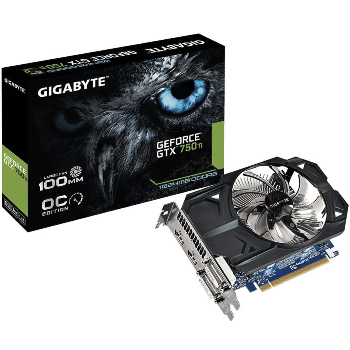 Відеокарта Gigabyte GTX 750Ti 1Gb (GV-N75TOC-1GI) (GDDR5, 128 bit, PCI-E v3.0) Б/в