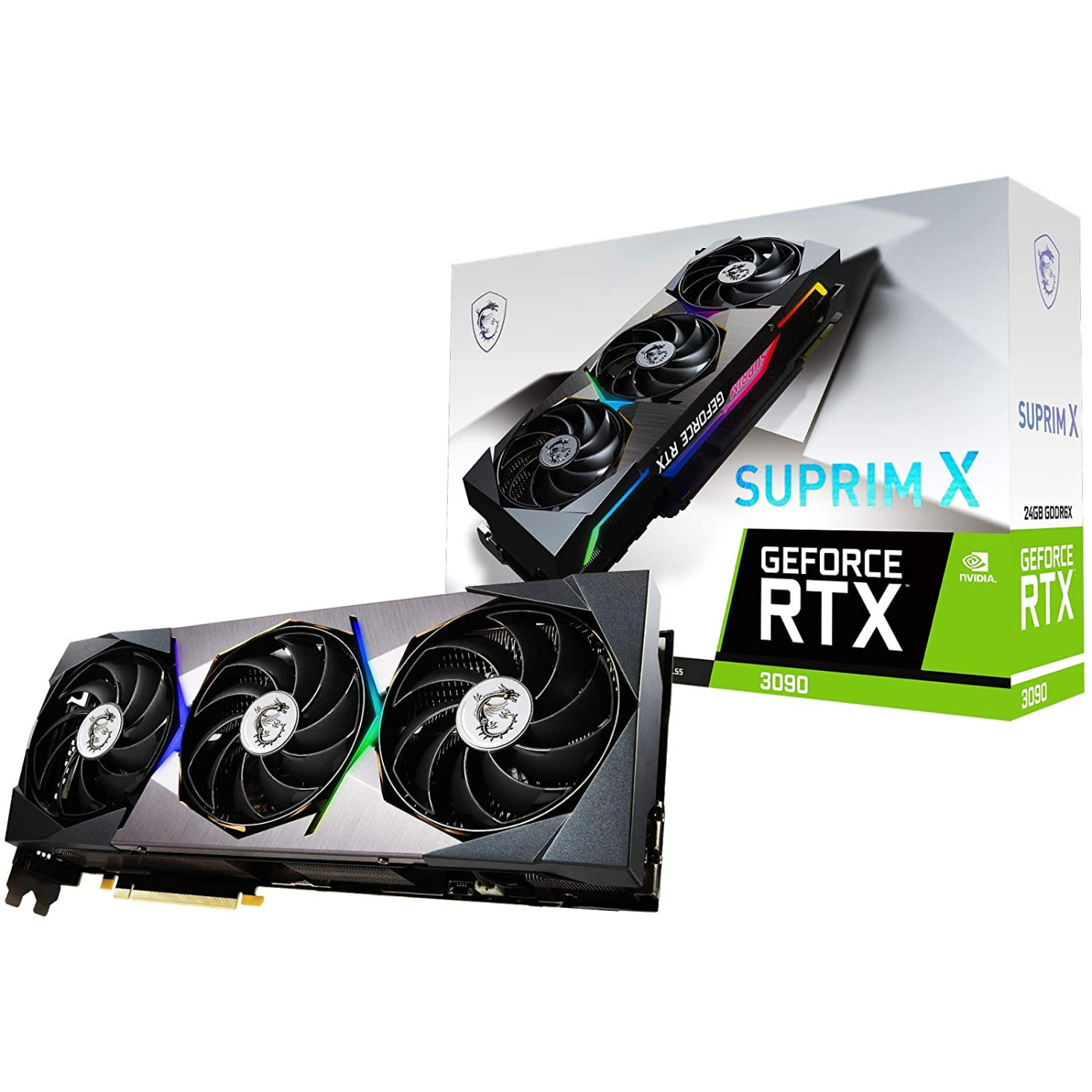 Відеокарта MSI RTX 3090 24Gb Suprim X (GeForce RTX 3090 SUPRIM X 24G) (GDDR6X, 384 bit, PCI-E v4.0) Б/в