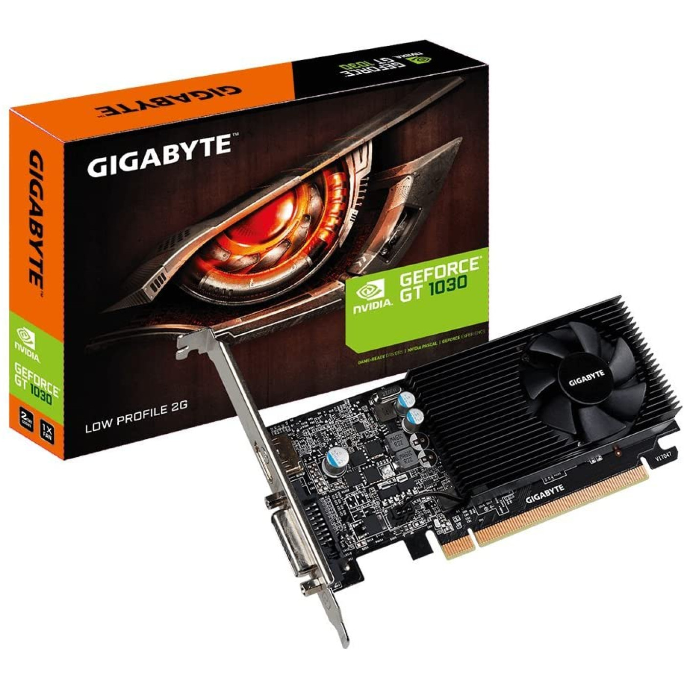 Відеокарта Gigabyte GT 1030 2GB (GV-N1030D4-2GL) (GDDR4, 64 bit, PCI-E 3.0 x16) Б/в