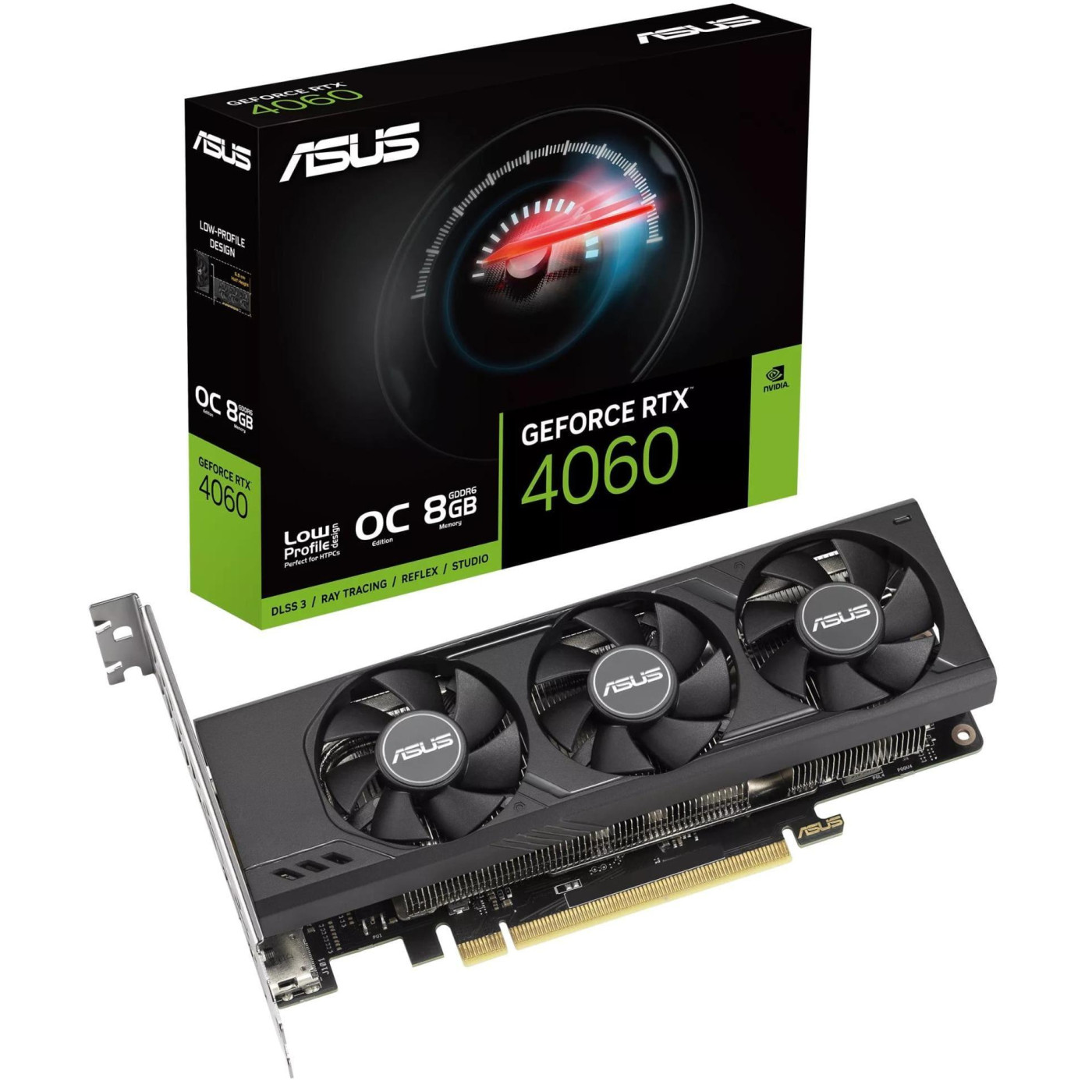 Видеокарта ASUS RTX 4060 8GB LP BRK OC (RTX4060-O8G-LP-BRK) (GDDR6, 128 bit, PCI-E 4.0 x8)