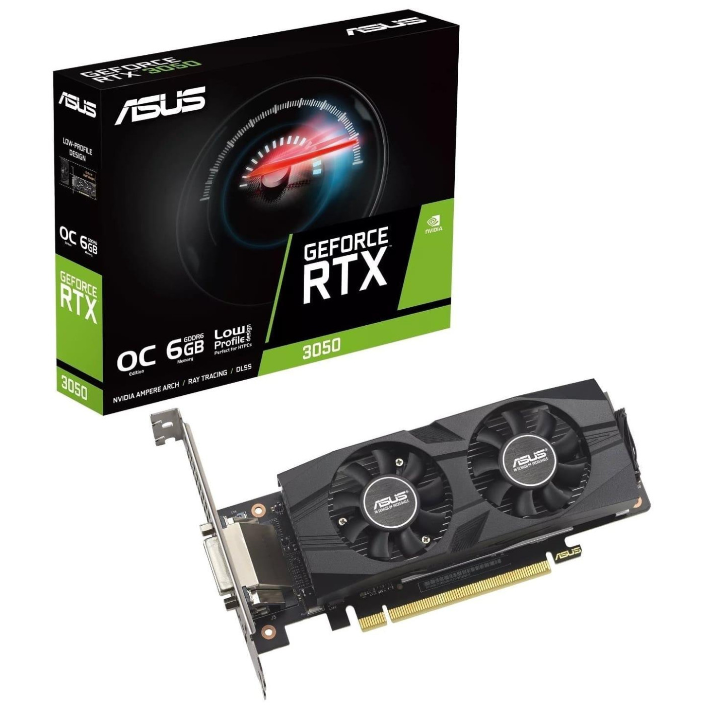 Відеокарта ASUS RTX 3050 6Gb LP BRK OC (RTX3050-O6G-LP-BRK) (GDDR6, 96 bit, PCI-E v4.0 x8)
