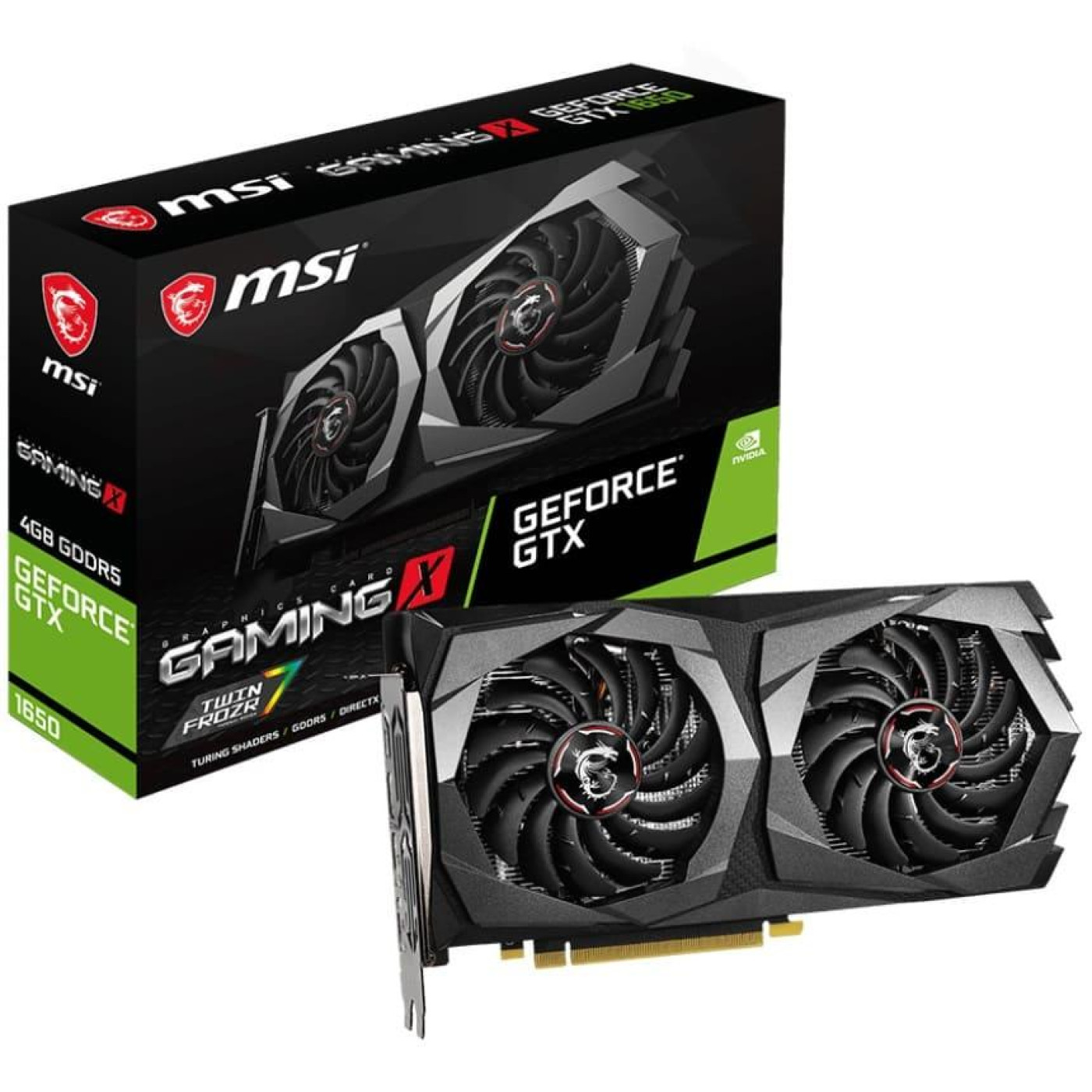 Видеокарта MSI GTX 1650 4Gb Gaming X (GeForce GTX 1650 GAMING X 4G) (GeForce GTX 1650 GAMING X) (GDDR5, 128 bit, PCI-E 3.0 x16) FR
