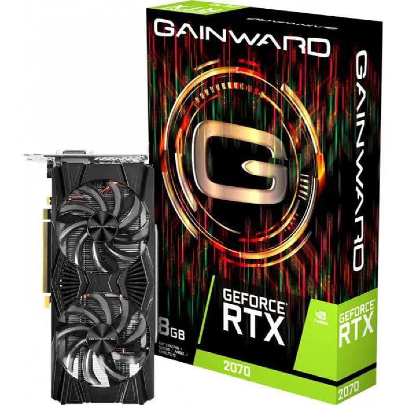 Видеокарта Gainward RTX 2070 8GB Dual (NE62070015P2-1062X) (GDDR6, 256 bit, PCI-E 3.0 x16) Б/у