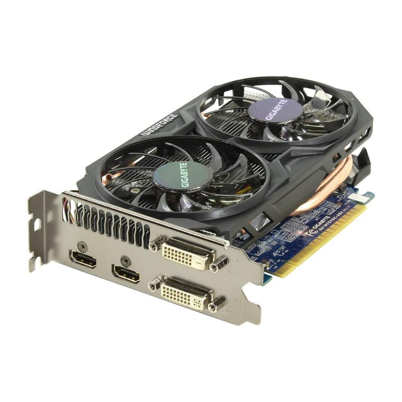 Видеокарта Gigabyte GTX 750Ti 2Gb (GV-N75TOC-2GI) (GDDR5, 128 bit, PCI-E 3.0 x16) Б/у