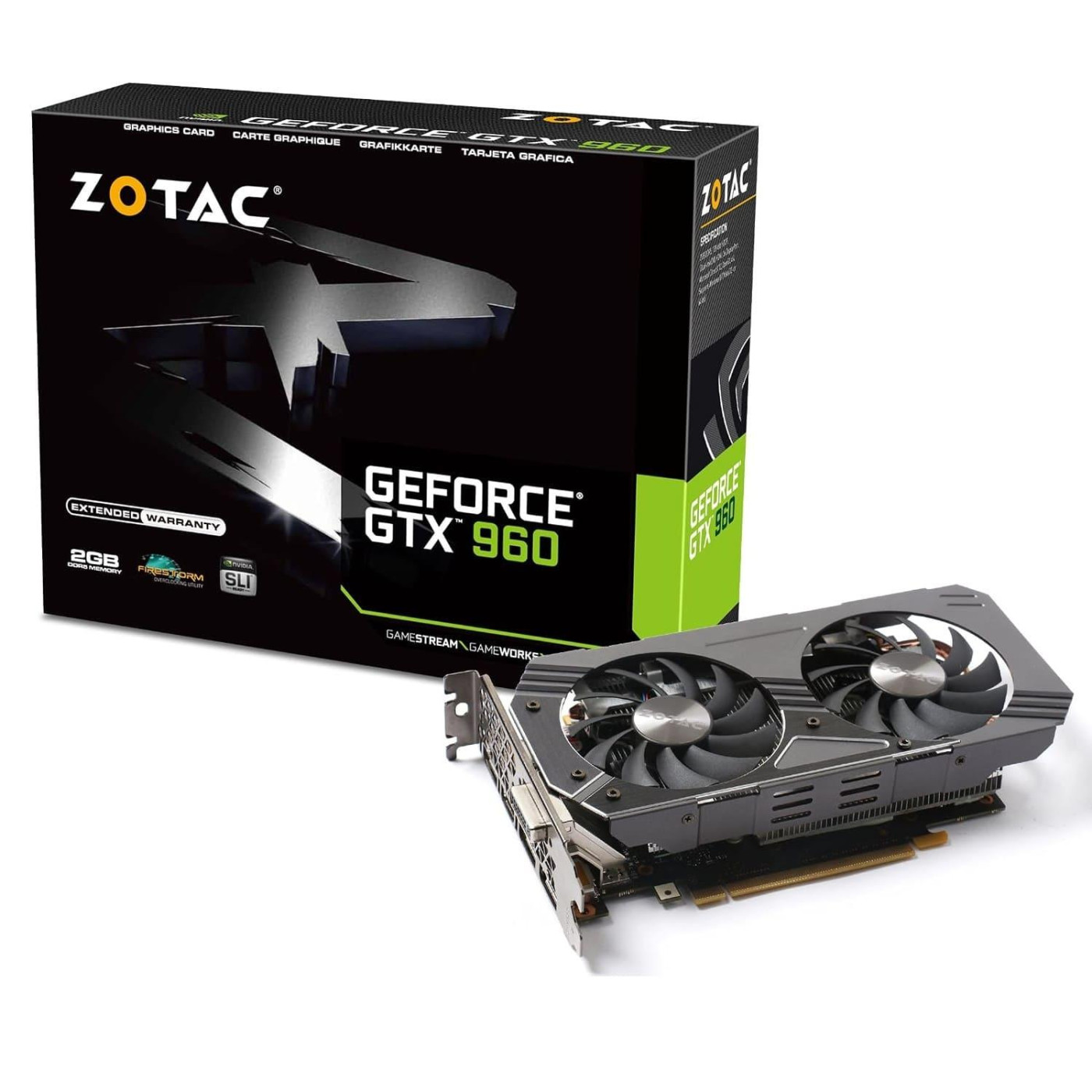 Відеокарта Zotac GTX 960 2Gb gtx960-2gd5) (GDDR5, 128 bit, PCI-E 3.0 x16) Б/в