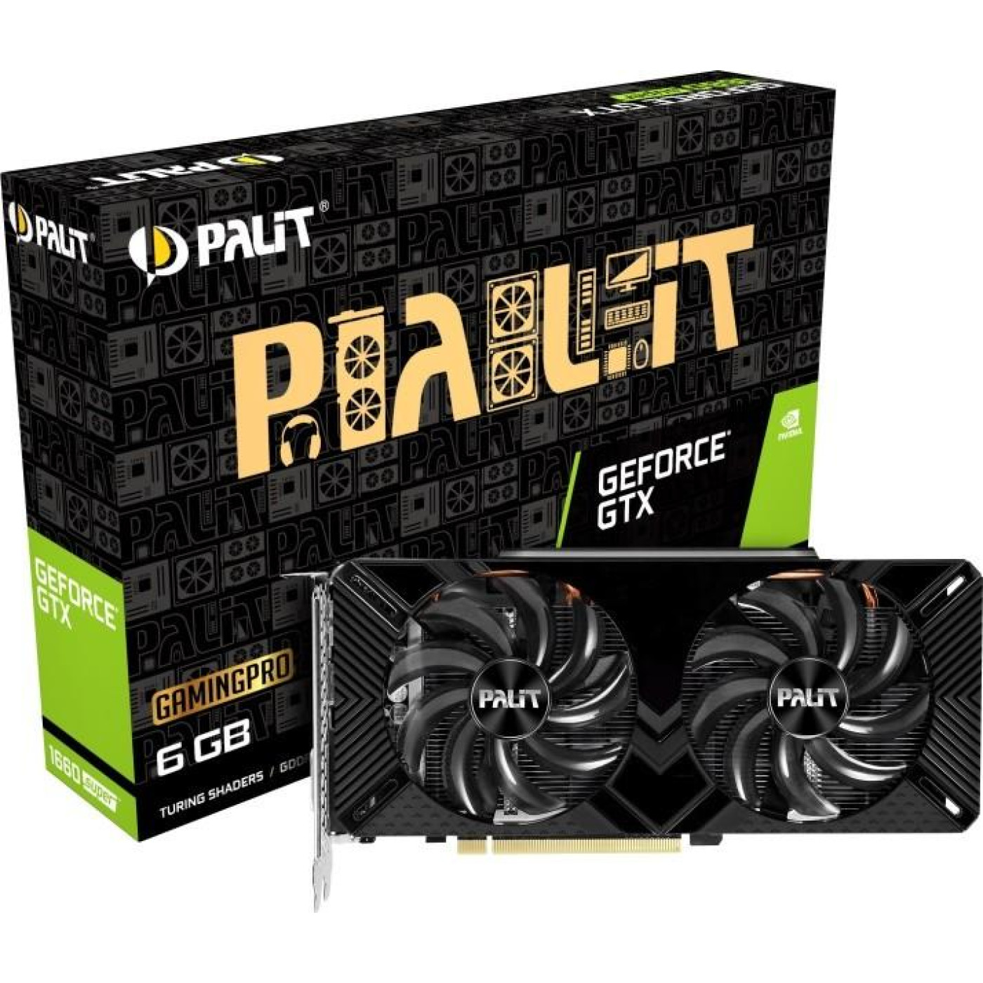 Видеокарта Palit GTX 1660 6Gb Super GamingPro (NE6166S018J9-1160A) (GDDR6, 192 bit, PCI-E v3.0) Б/у