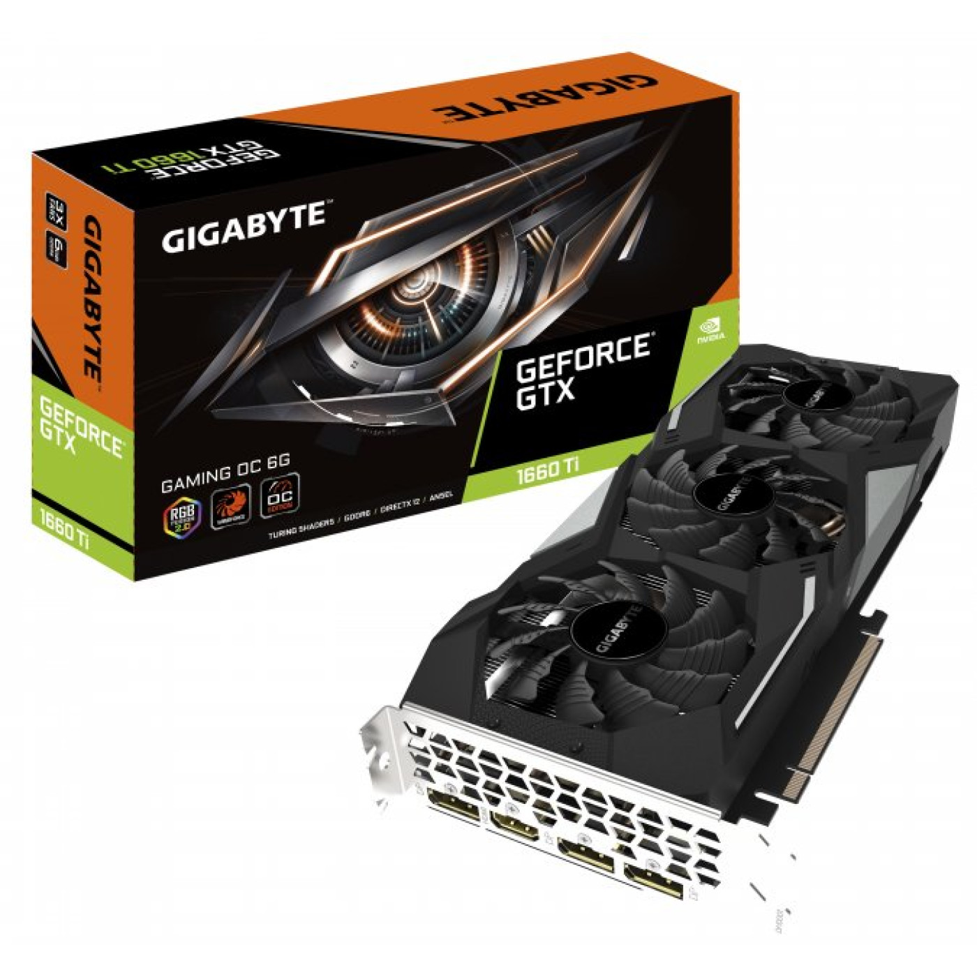 Відеокарта Gigabyte GTX 1660 6Gb Gaming OC (GV-N1660GAMING OC-6GD) (GDDR5, 192 bit, PCI-E v3.0) Б/в