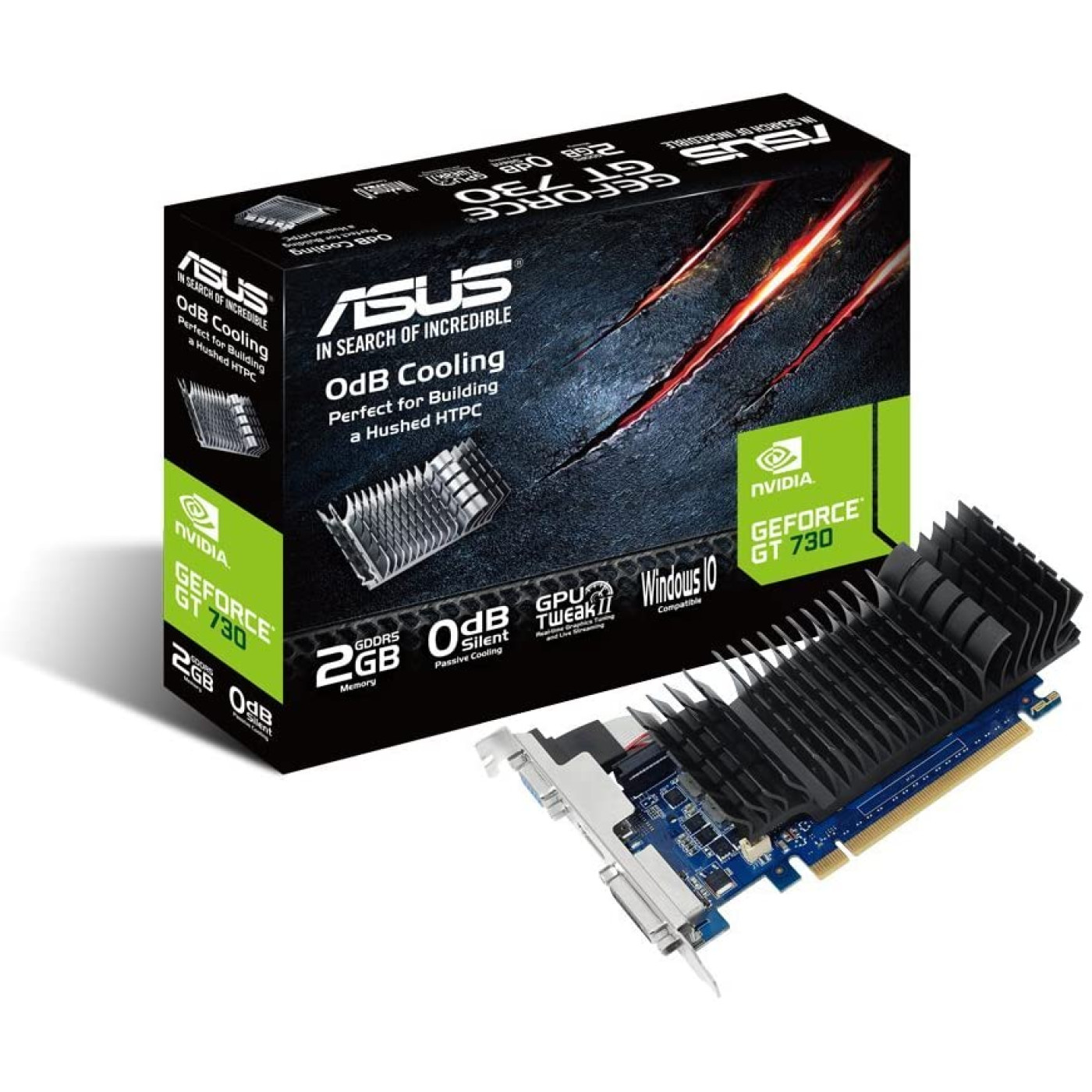Відеокарта ASUS GT 730 2Gb (GT730-SL-2GD5-BRK) (GDDR5, 64 bit, PCI-E 3.0 x16)