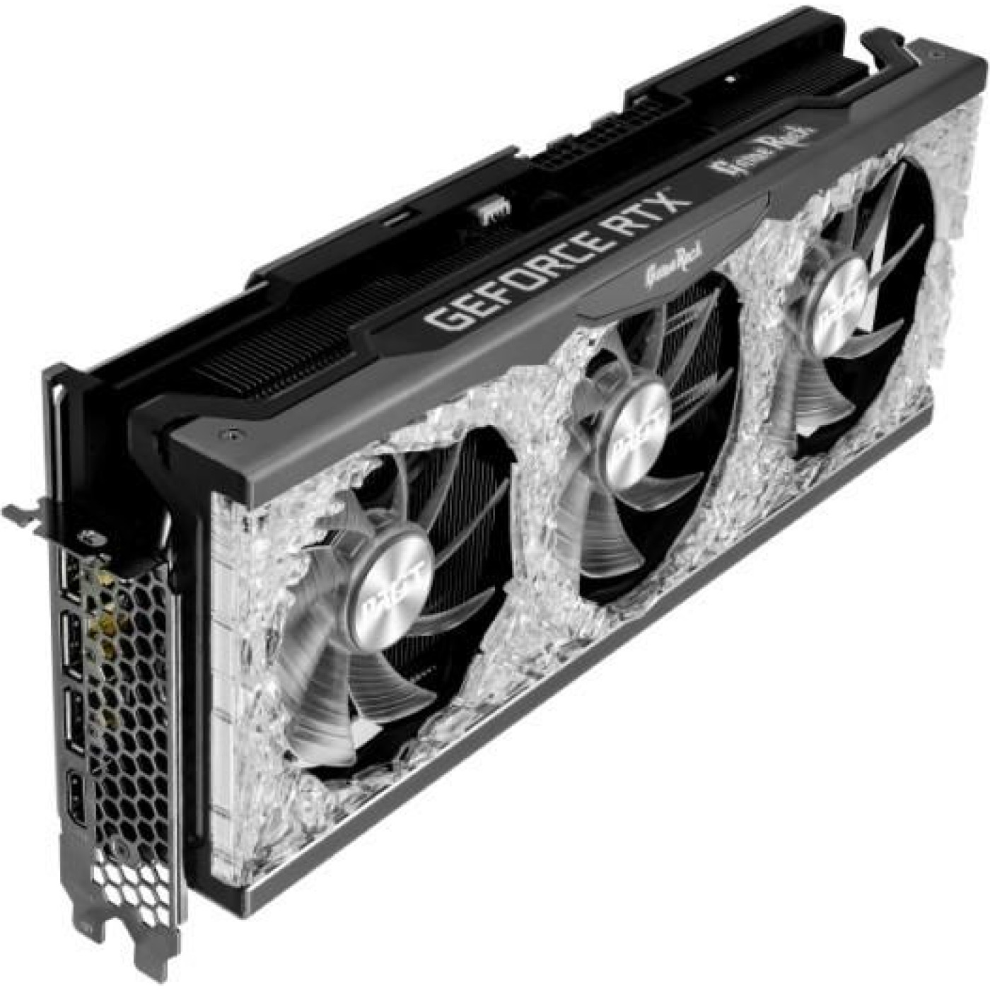 Відеокарта Palit RTX 3080 10Gb GameRock OC (NED3080H19IA-1020G) (GDDR6X, 320 bit, PCI-E v4.0 x16) Б/в