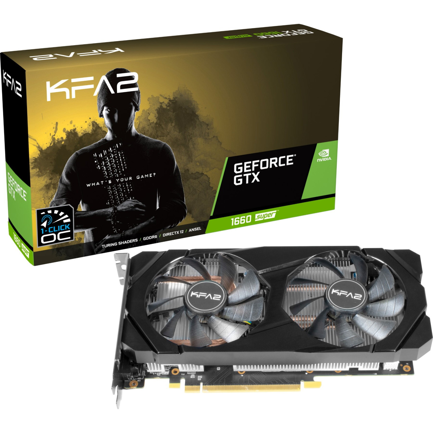 Відеокарта KFA2 GTX 1660 6Gb Super 1-Click OC Plus (60SRL7DSY91K) (GDDR6, 192 bit, PCI-E 3.0 x16) Б/в