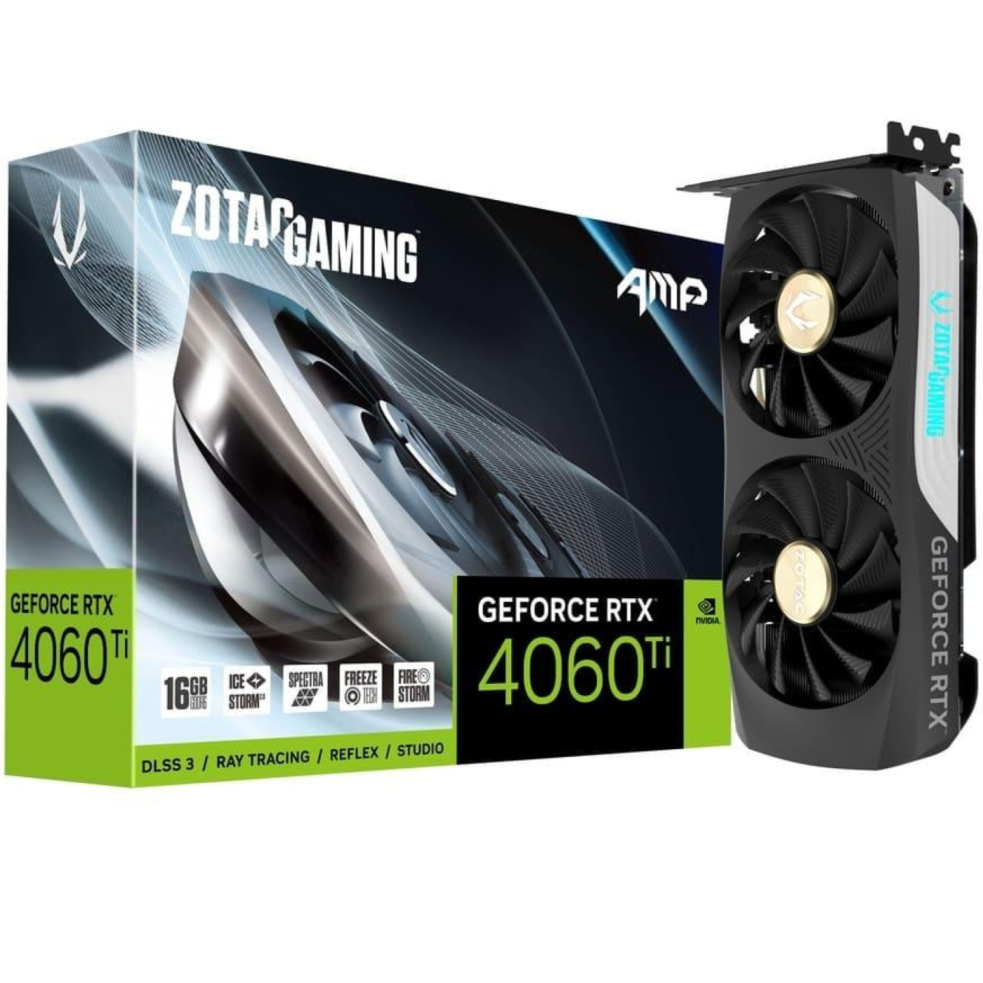 Відеокарта Zotac RTX 4060 Ti 16Gb AMP (ZT-D40620F-10M) (GDDR6, 128 bit, PCI-E 4.0 x8)
