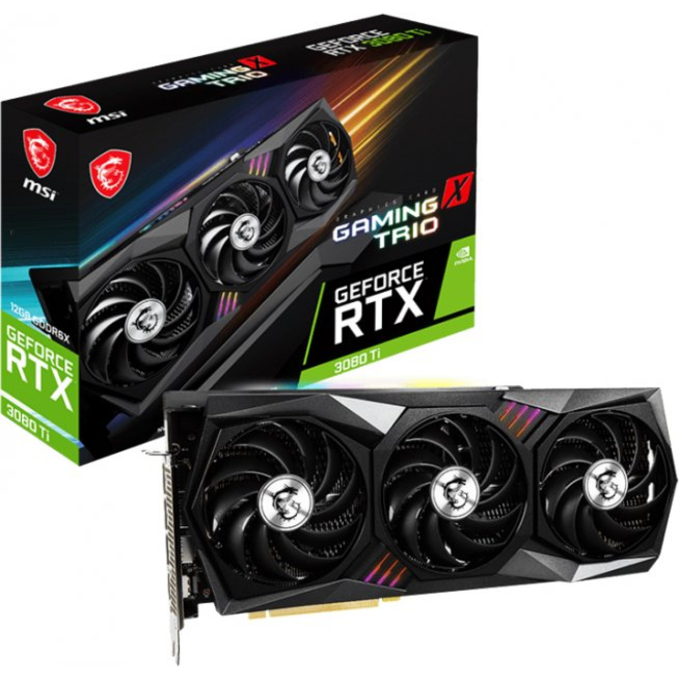 Видеокарта MSI RTX 3080Ti 12Gb Gaming Trio (GeForce RTX 3080 Ti GAMING TRIO 12G) (GDDR6X, 384 bit, PCI-E 4.0 x16)