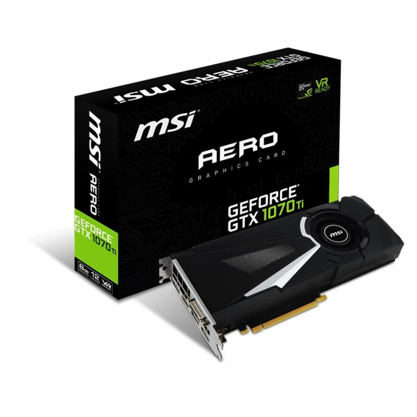 Видеокарта MSI GTX 1070Ti AERO 8Gb (GeForce GTX 1070 Ti AERO 8G) (GDDR5, 256 bit, PCI-E 3.0 x16) Б/у