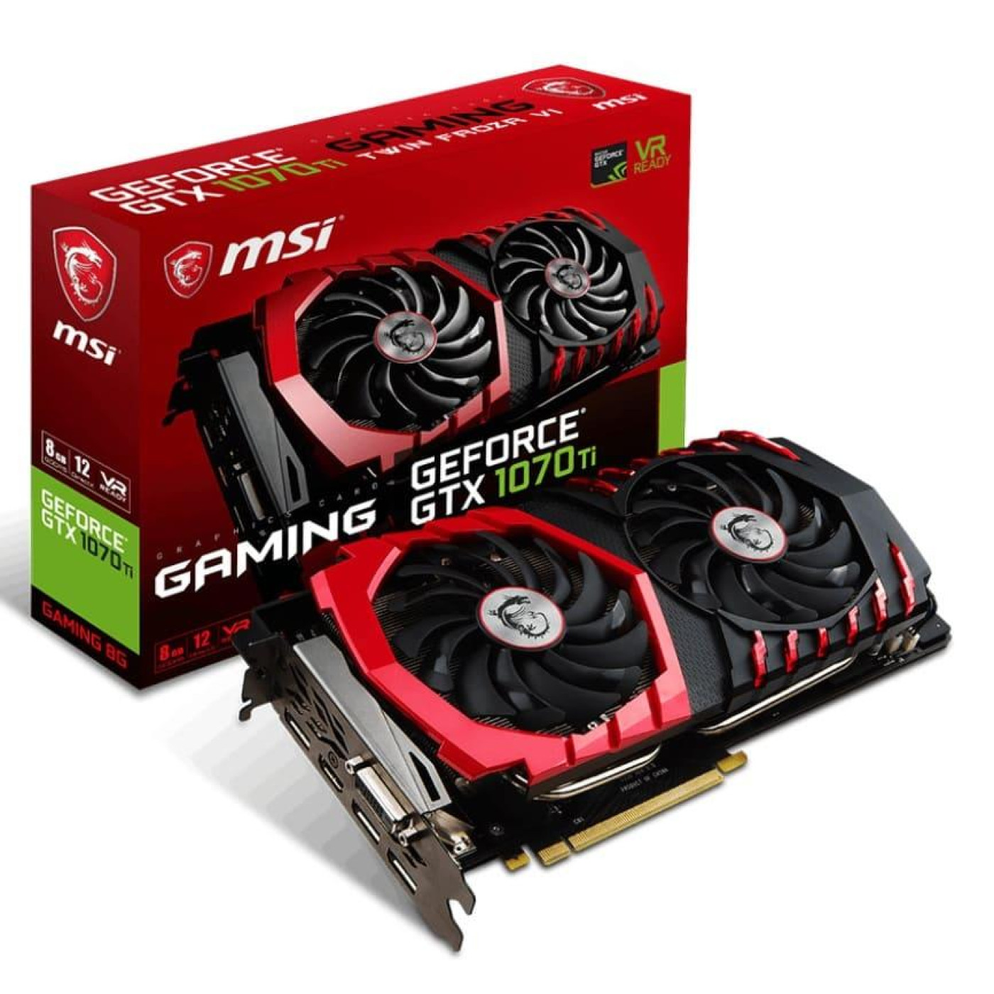Видеокарта MSI GTX 1070Ti 8Gb Gaming (GTX 1070 Ti GAMING 8G) (GDDR5, 256 bit, PCI-E 3.0 x16) Б/у