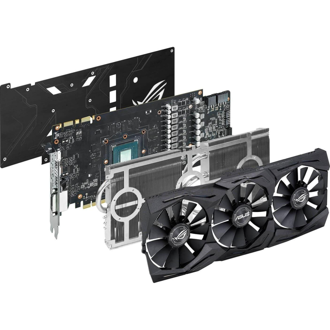 Видеокарта ASUS GTX 1080 8Gb Rog Strix Advanced (STRIX-GTX1080-A8G-GAMING) (GDDR5X, 256 bit, PCI-E 3.0 x16) Б/у