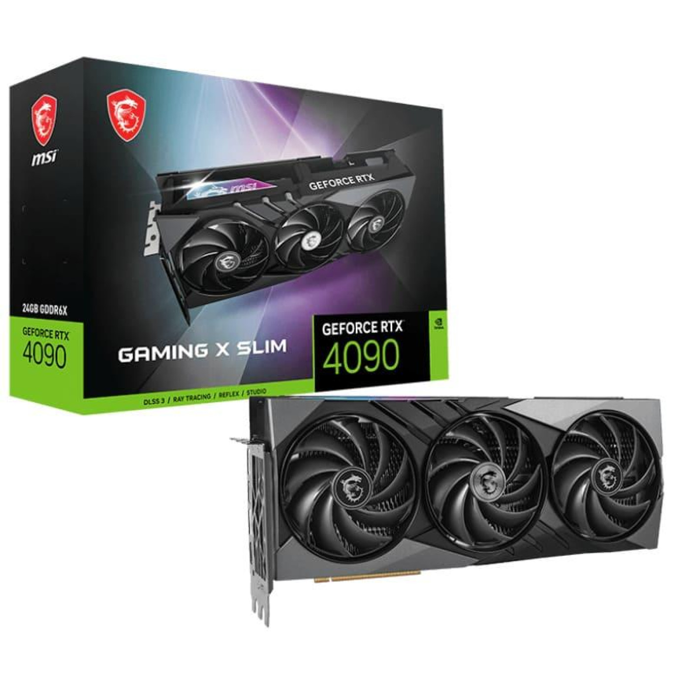 Видеокарта MSI RTX 4090 24GB GAMING X SLIM TRIO (RTX 4090 GAMING X SLIM 24G) (GDDR6X, 384 bit, PCI-E 4.0 x16)