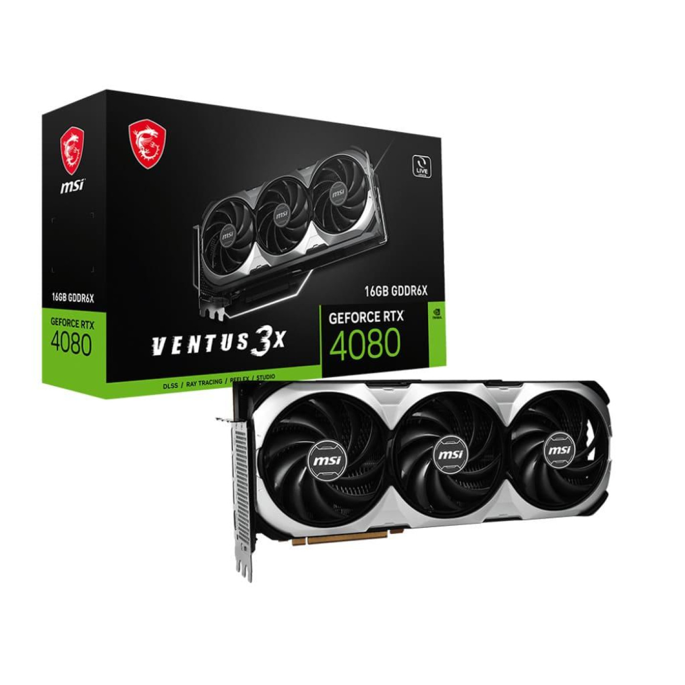 Відеокарта MSI RTX 4080 16GB VENTUS 3X E OC (RTX 4080 16GB VENTUS 3X E OC) (GDDR6X, 256 bit, PCI-E v4.0 x16) FR