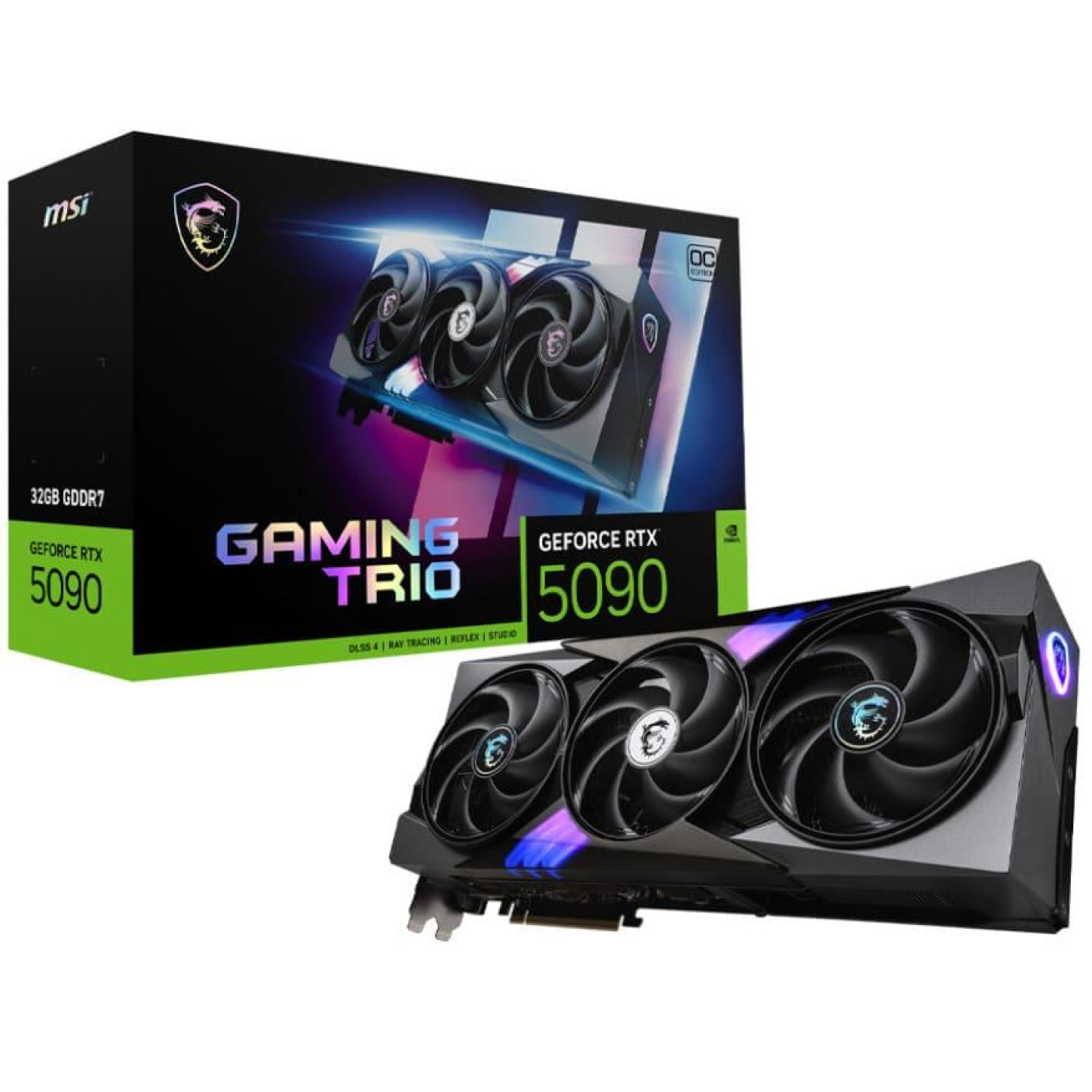 Відеокарта MSI RTX 5090 32G GAMING TRIO OC (RTX 5090 32G GAMING TRIO OC) (GDDR7, 512 bit, PCI-E v5.0 x16)