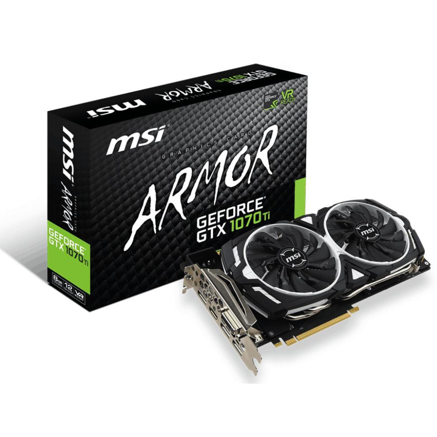 Видеокарта MSI GTX 1070Ti 8Gb ARMOR (GTX 1070 Ti ARMOR 8G) (GDDR5, 256 bit, PCI-E 3.0 x16) U1