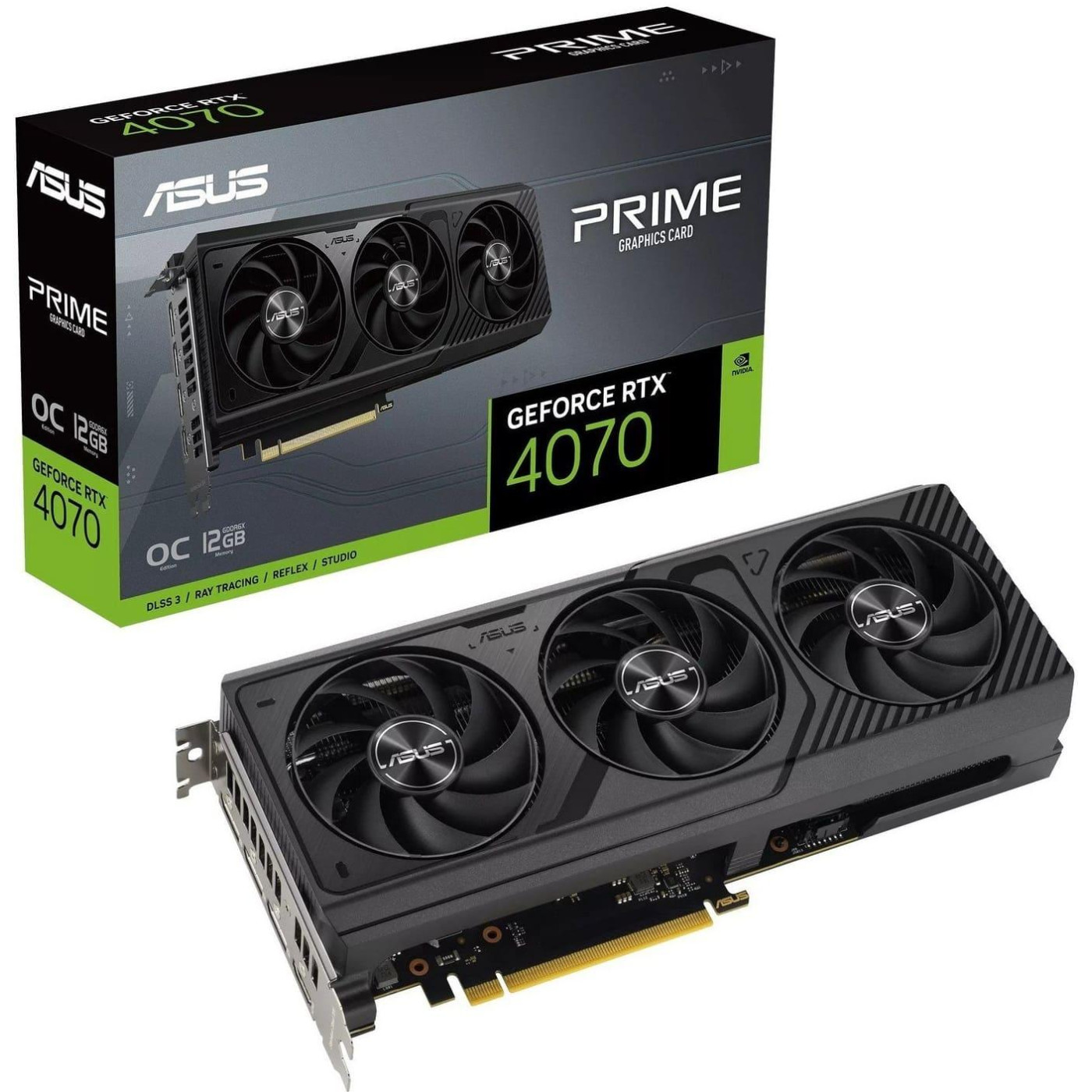 Видеокарта ASUS RTX 4070 12GB PRIME OС (PRIME-RTX4070-O12G) (GDDR6X, 192 bit, PCI-E v4.0 x16) Б/у