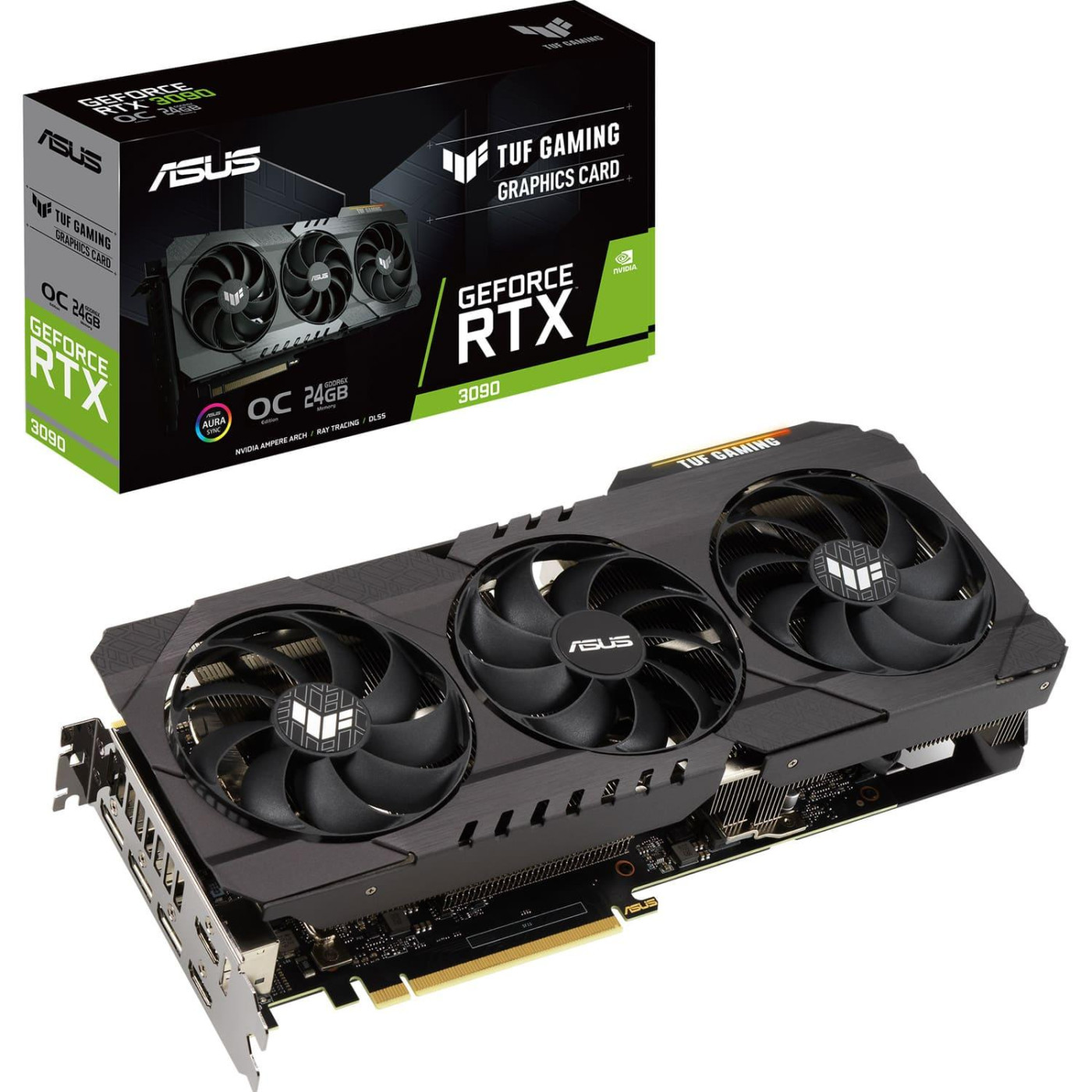 Видеокарта ASUS RTX 3090 24Gb TUF Gaming (TUF-RTX3090-O24G-GAMING) (GDDR6X, 384 bit, PCI-E v4.0) Б/у