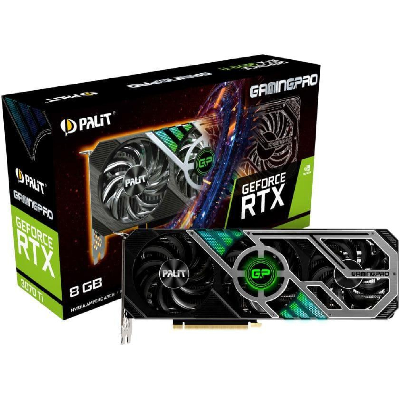 Відеокарта Palit RTX 3070Ti 8Gb GamingPro (NED307T019P2-1046A) (GDDR6X, 256 bit, PCI-E v4.0) Б/в