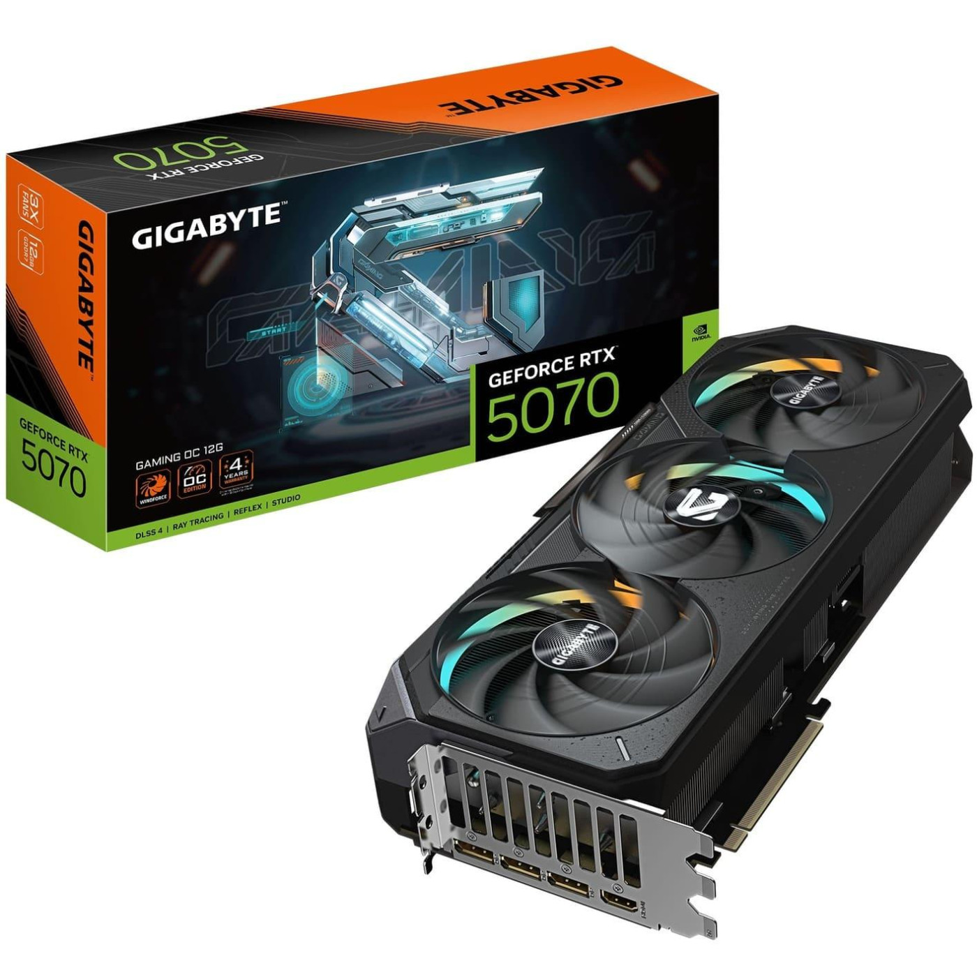Видеокарта Gigabyte RTX 5070 Ti 16GB GAMING OC (GV-N507TGAMING OC-16GD) (GDDR7, 256 bit, PCI-E v5.0 x16)