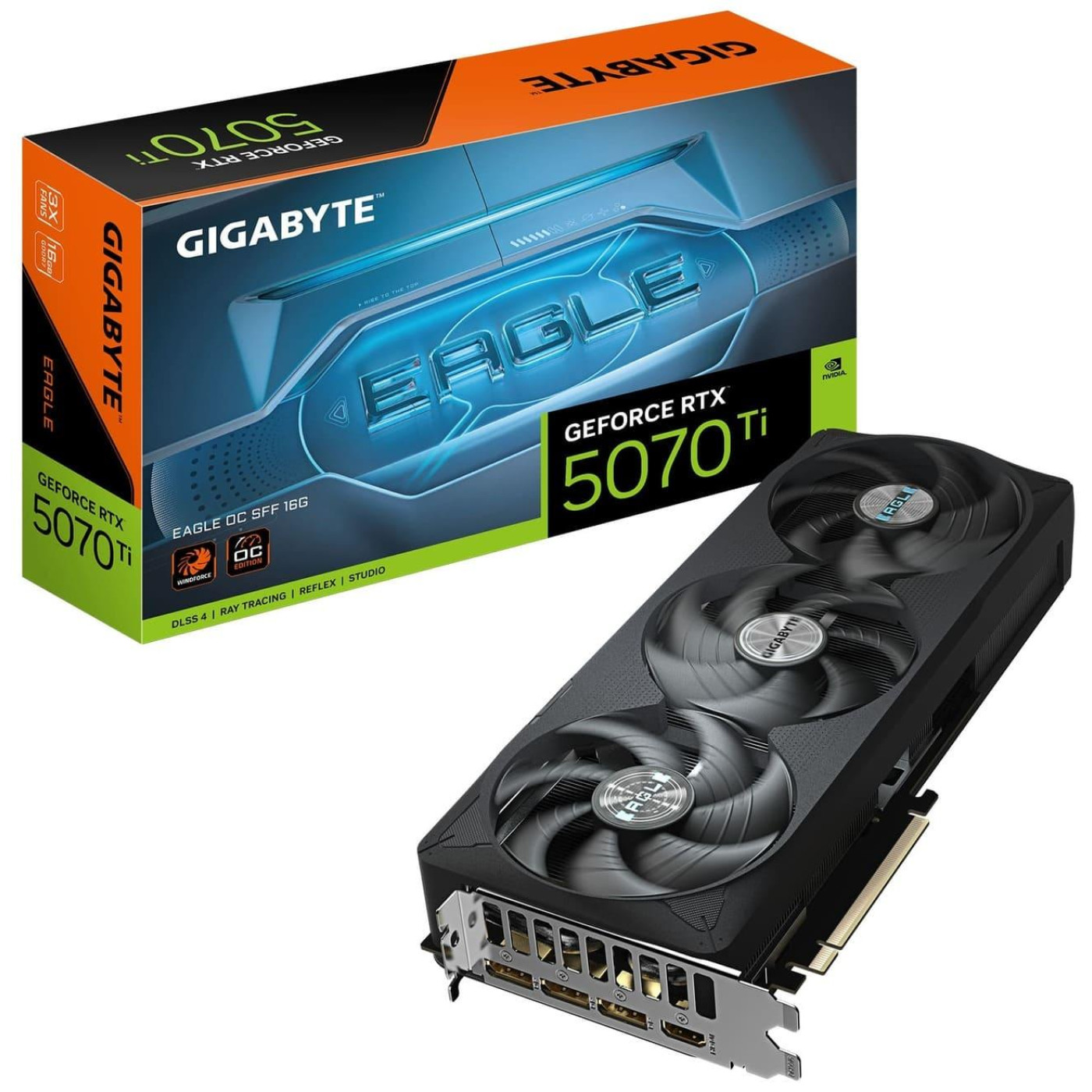 Відеокарта Gigabyte RTX 5070 Ti 16GB EAGLE OC SFF (GV-N507TEAGLE OC-16GD) (GDDR7, 256 bit, PCI-E v5.0 x16)