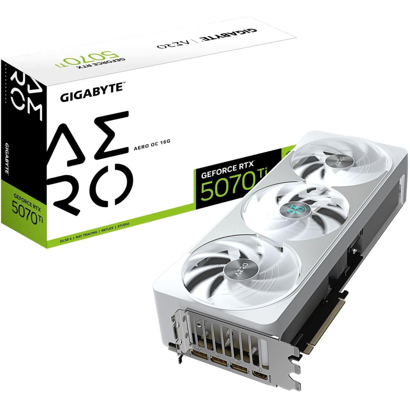 Видеокарта Gigabyte RTX 5070 Ti 16GB AERO OC (GV-N507TAERO OC-16GD) (GDDR7, 256 bit, PCI-E v5.0 x16)