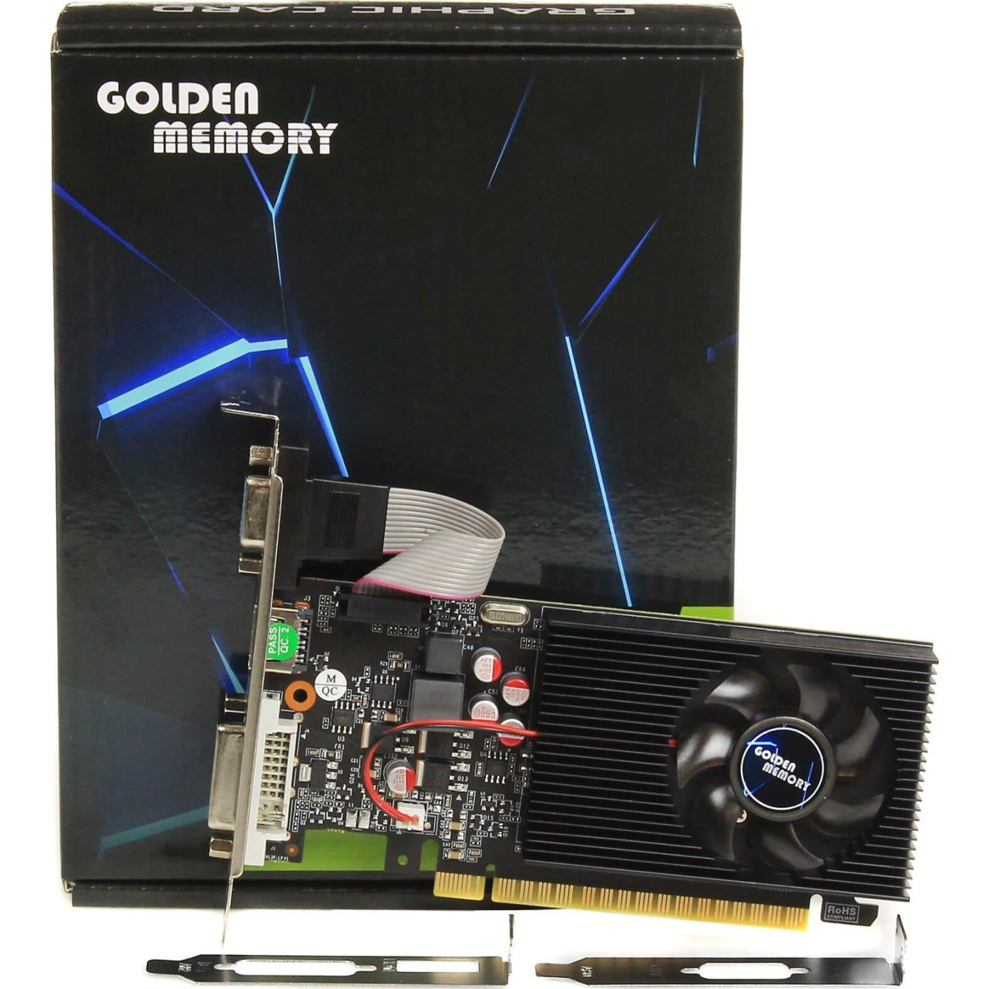 Видеокарта Golden Memory GT 730 4Gb DDR3 64bit HDMI/DVI/VGA LP (GT730LPD34G) (GDDR3, 64 bit, PCI-E 3.0 x16)