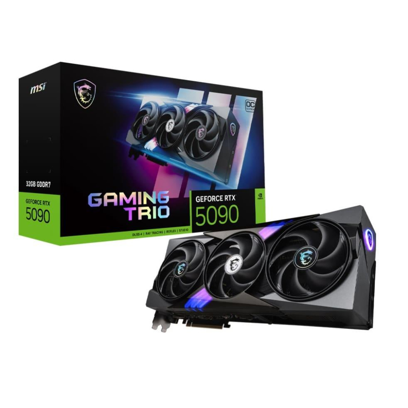 Видеокарта MSI RTX 5090 32G GAMING TRIO OC (RTX 5090 32G GAMING TRIO OC) (GDDR7, 512 bit, PCI-E v5.0 x16)