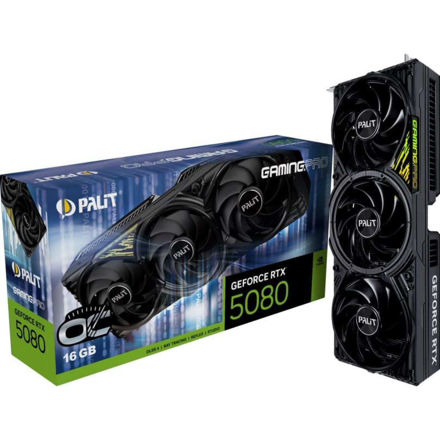 Видеокарта Palit RTX 5080 16Gb GamingPro OC (NE75080S19T2-GB2031A) (GDDR7, 256 bit, PCI-E v5.0 x16)