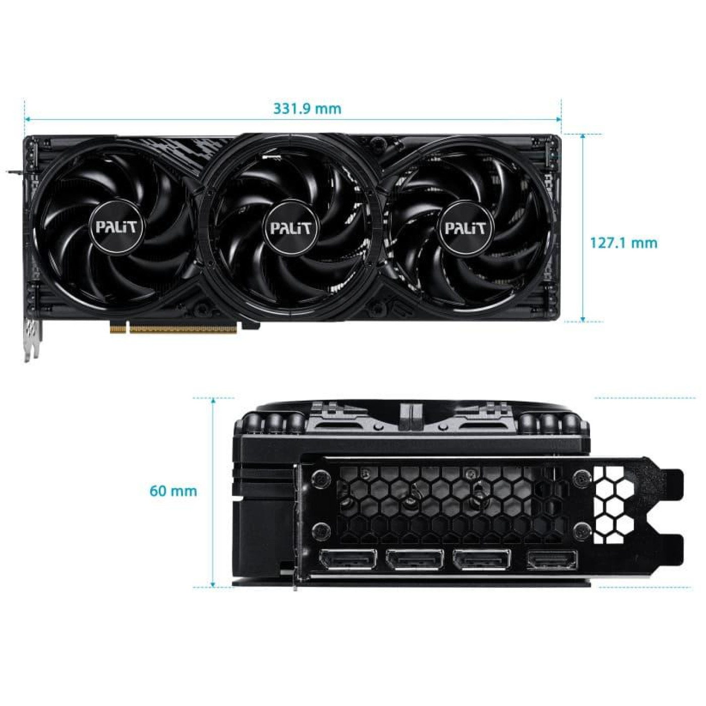 Видеокарта Palit RTX 5080 16GB GamingPro V1 (NE75080019T2-GB2031Y) (GDDR7, 256 bit, PCI-E v5.0 x16)