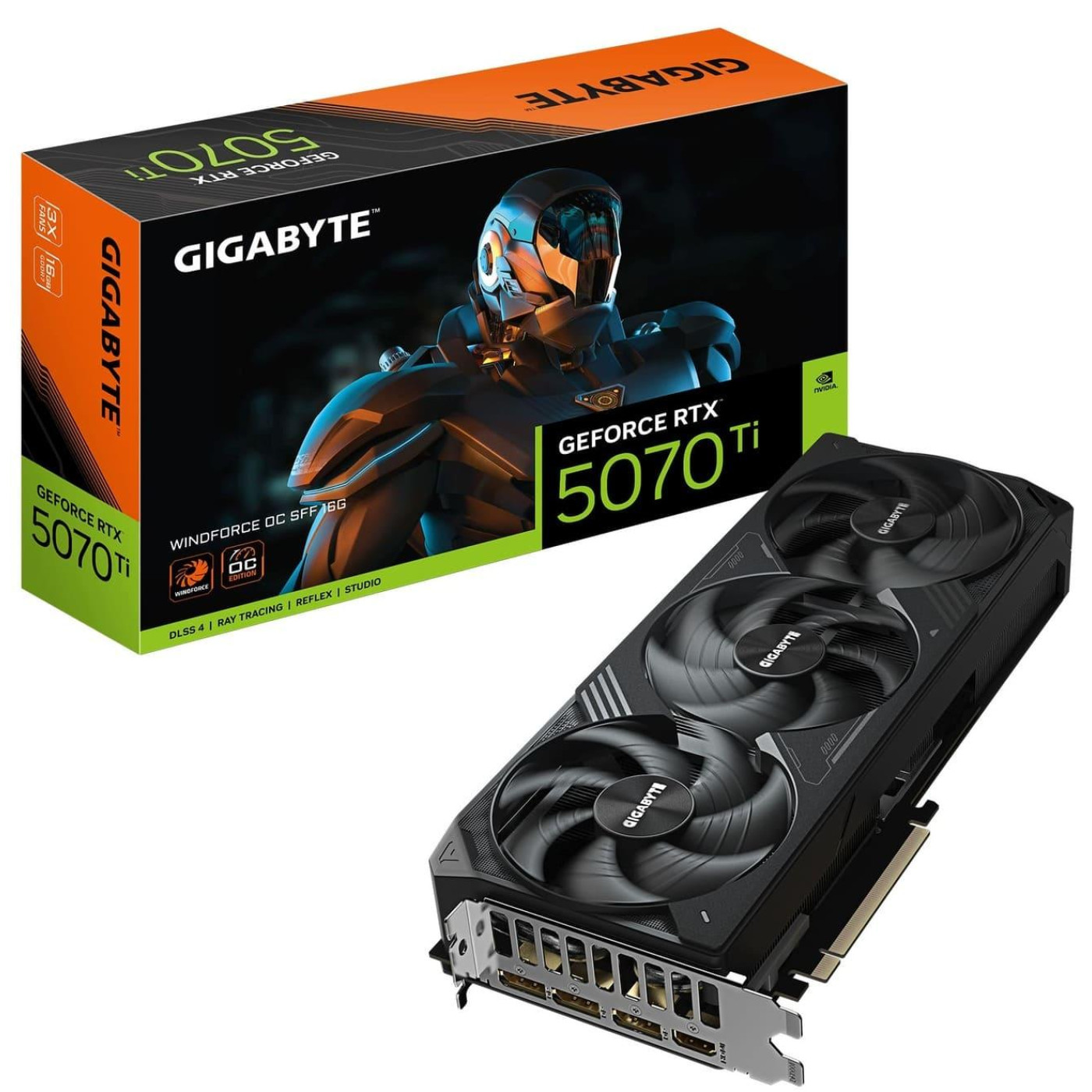 Відеокарта Gigabyte RTX 5070 Ti 16GB WINDFORCE OC SFF (GV-N507TWF3OC-16GD) (GDDR7, 256 bit, PCI-E v5.0 x16)