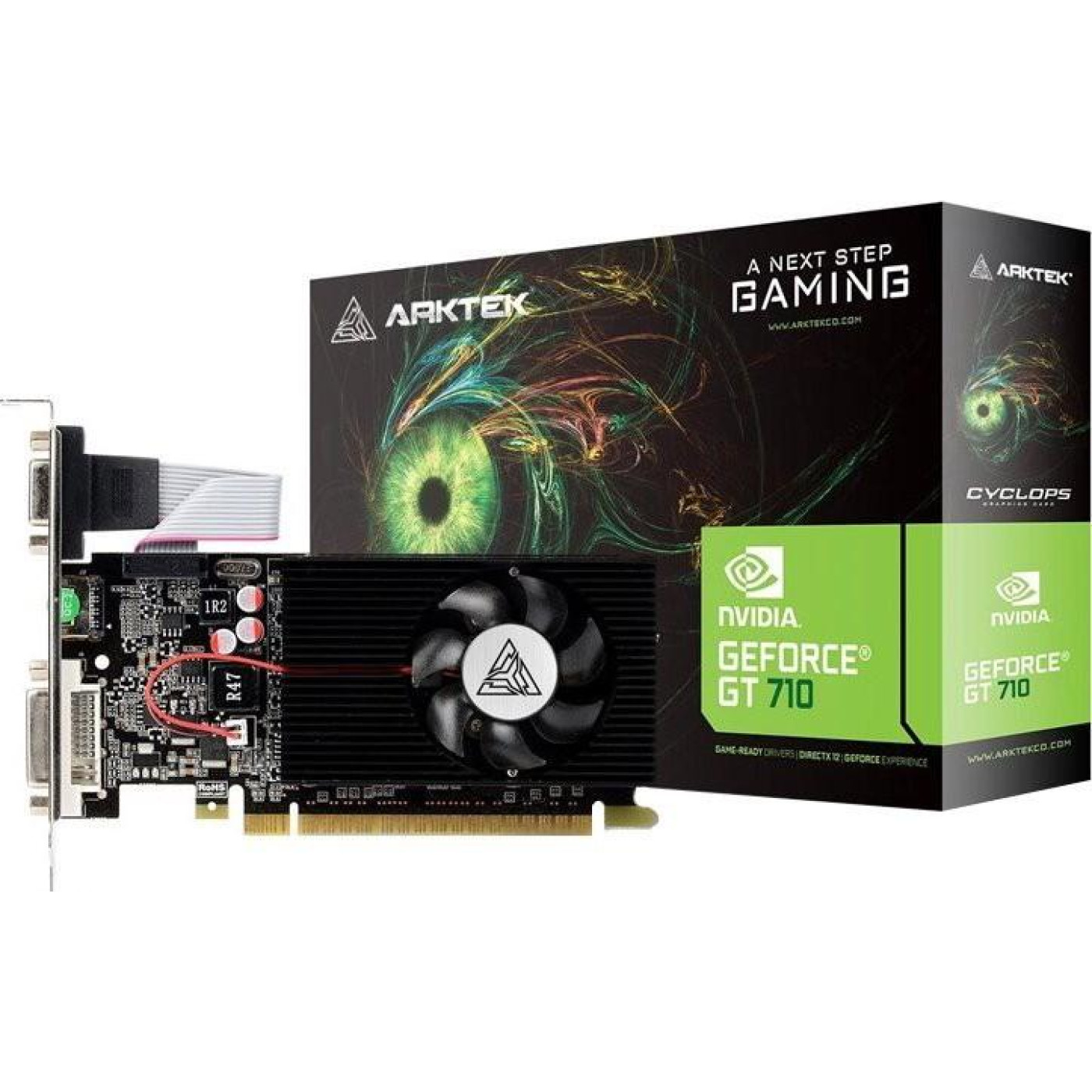 Видеокарта Arktek GT 710 4GB DDR3 Low Profile Single Fan (AKN710D3S4GL1) (GDDR3, 64 bit, PCI-E 2.0 x16)