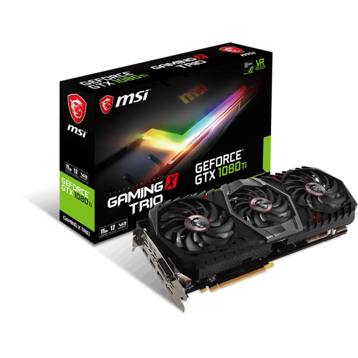 Видеокарта MSI GTX 1080Ti 11Gb Gaming X Trio (GTX 1080 Ti GAMING X Trio) (GDDR5X, 352 bit, PCI-E 3.0 x16) Б/у