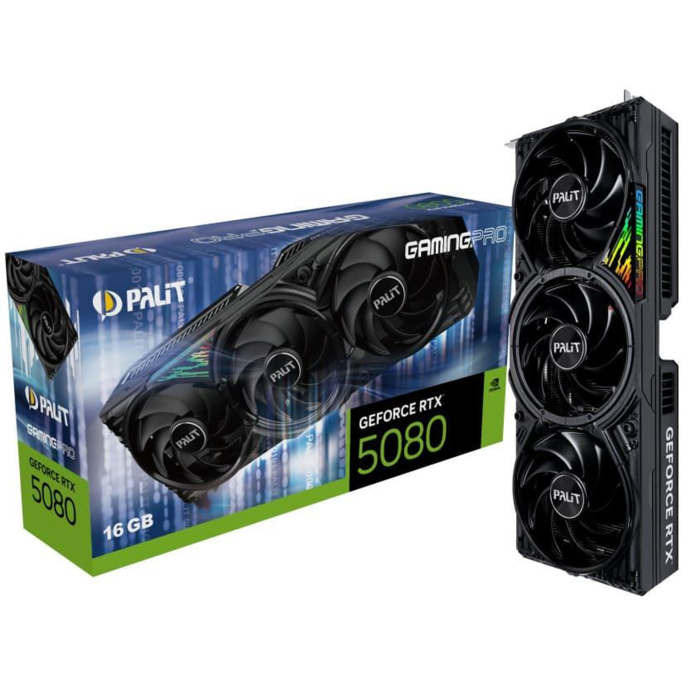 Видеокарта Palit RTX 5080 16Gb GamingPro (NE75080019T2-GB2031A) (GDDR7, 256 bit, PCI-E v5.0 x16)