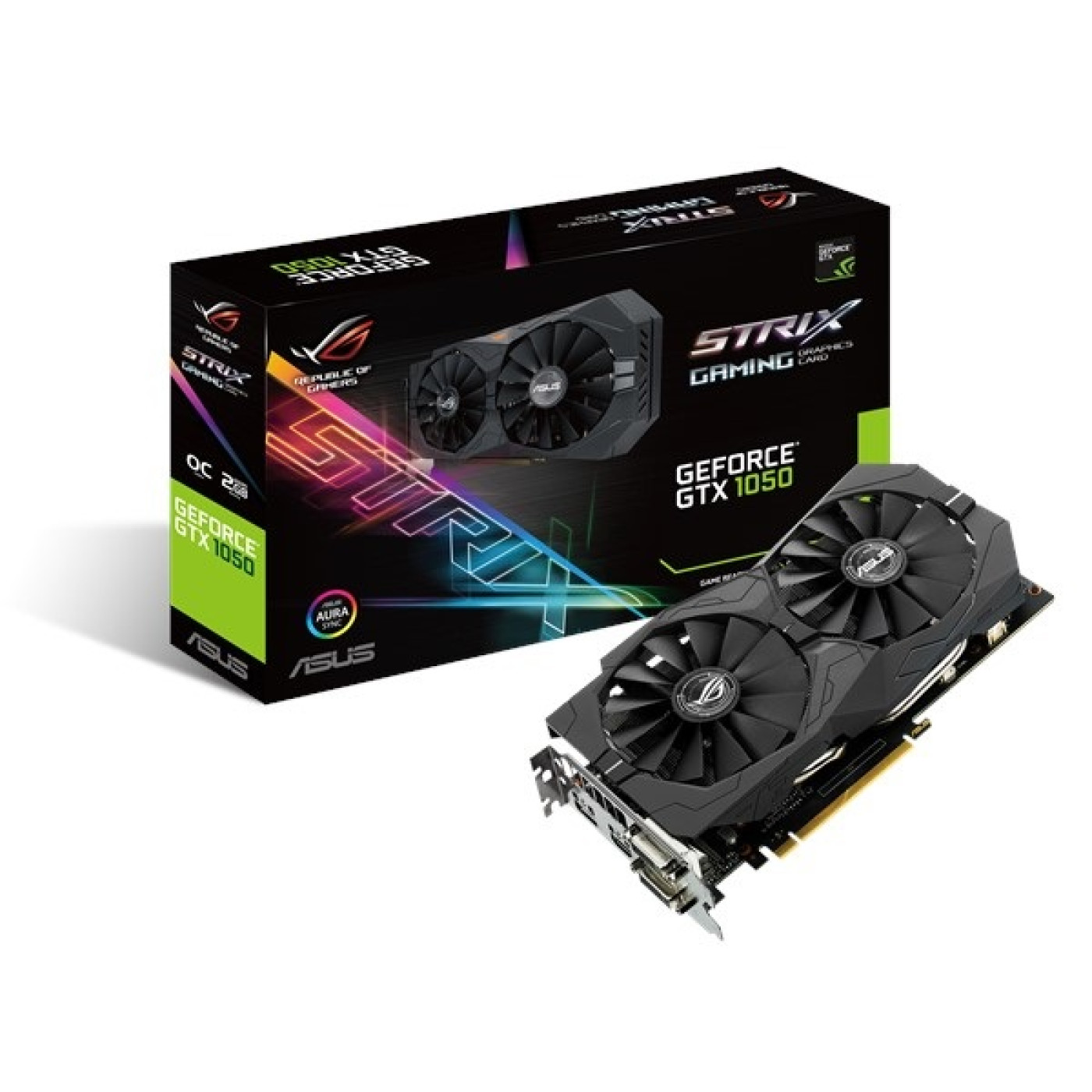 Видеокарта ASUS GTX 1050 2Gb Strix (STRIX-GTX1050-2G-GAMING) (GDDR5, 128 bit, PCI-E 3.0 x16) Б/у