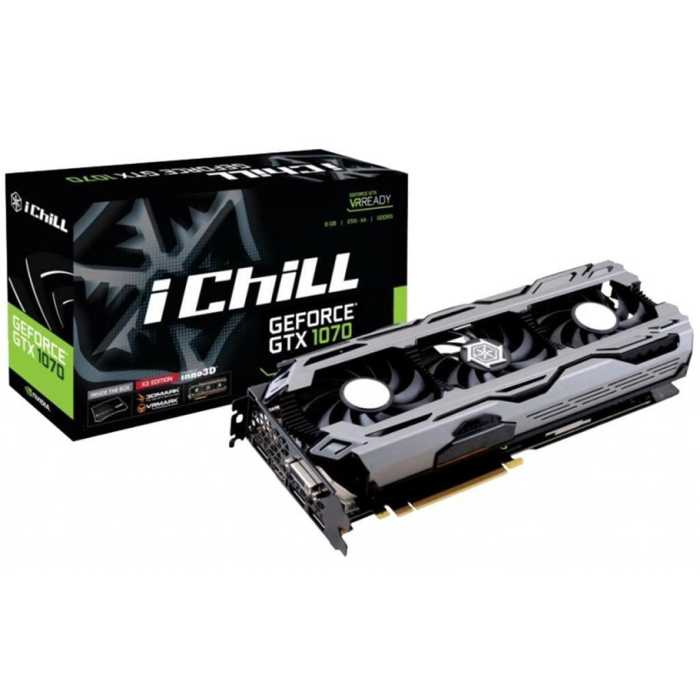 Видеокарта Inno3D GTX 1070 iChill HerculeZ X3 (C10708192m256bd6-v97) (GDDR5, 256 bit, PCI-E 3.0 x16) Б/у