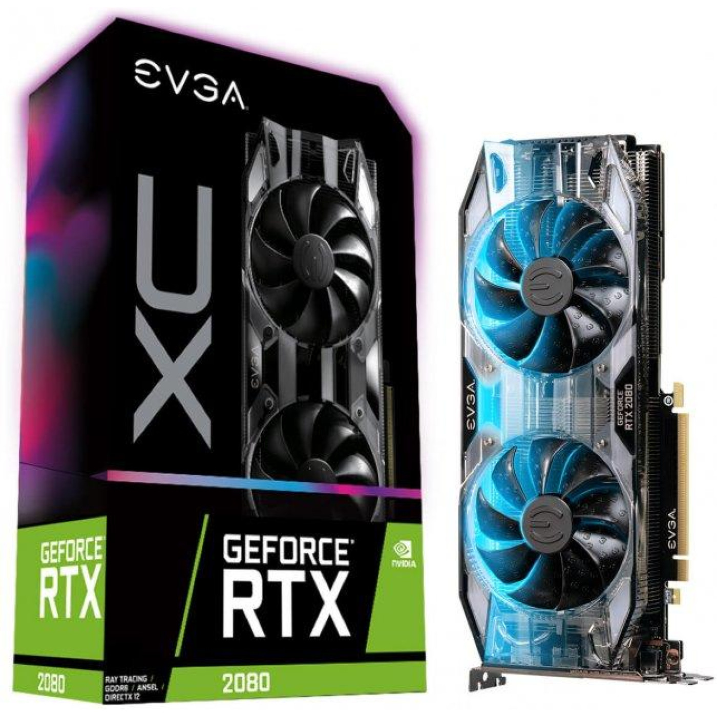 Видеокарта EVGA RTX 2080 8Gb XC Gaming (08G-P4-2182-RX) (GDDR6, 256 bit, PCI-E 3.0 x16) Б/у