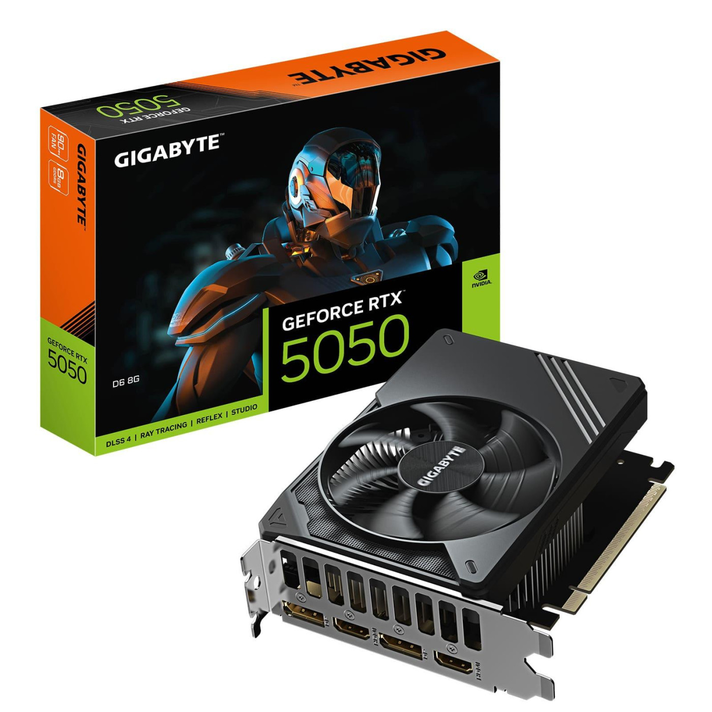 Відеокарта Gigabyte RTX 5050 8GB D6 (GV-N5050D6-8GD) (GDDR6, 128 bit, PCI-E v5.0 x16)