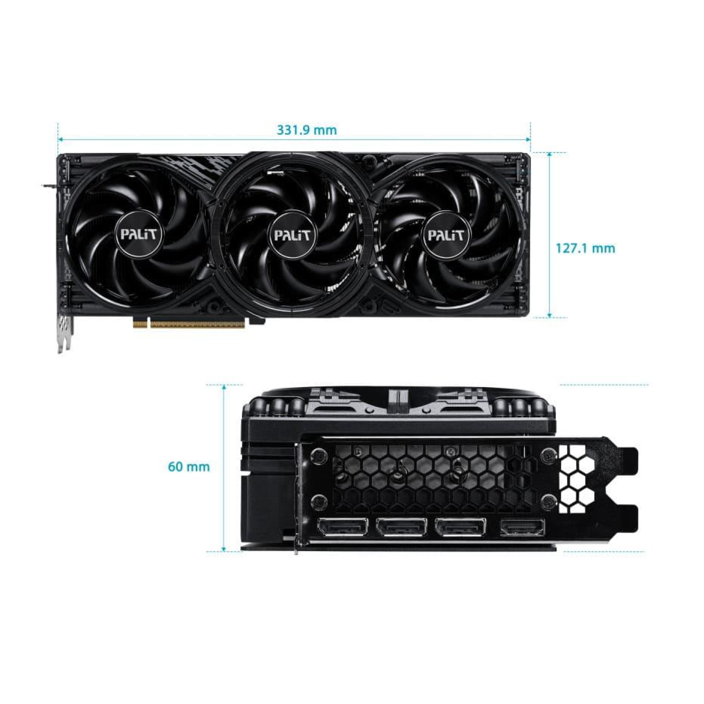 Видеокарта Palit RTX 5080 16Gb GamingPro OC V1 (NE75080S19T2-GB2031Y) (GDDR7, 256 bit, PCI-E v5.0 x16)